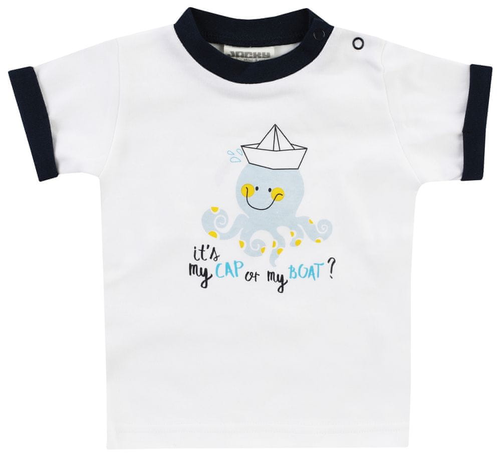 JACKY chlapčenské tričko z organickej bavlny Ocean Child 1211330 68 biela